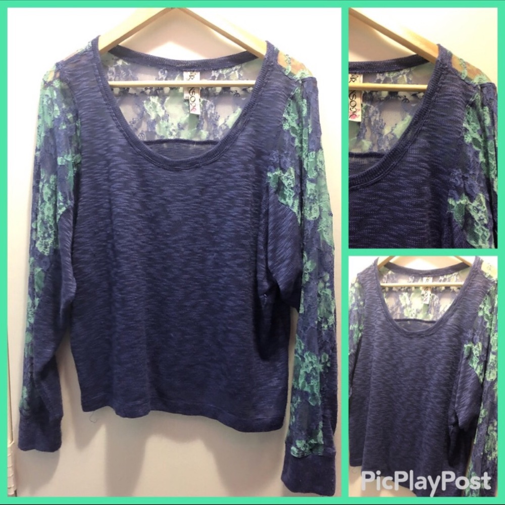 Random sheer long sleeve